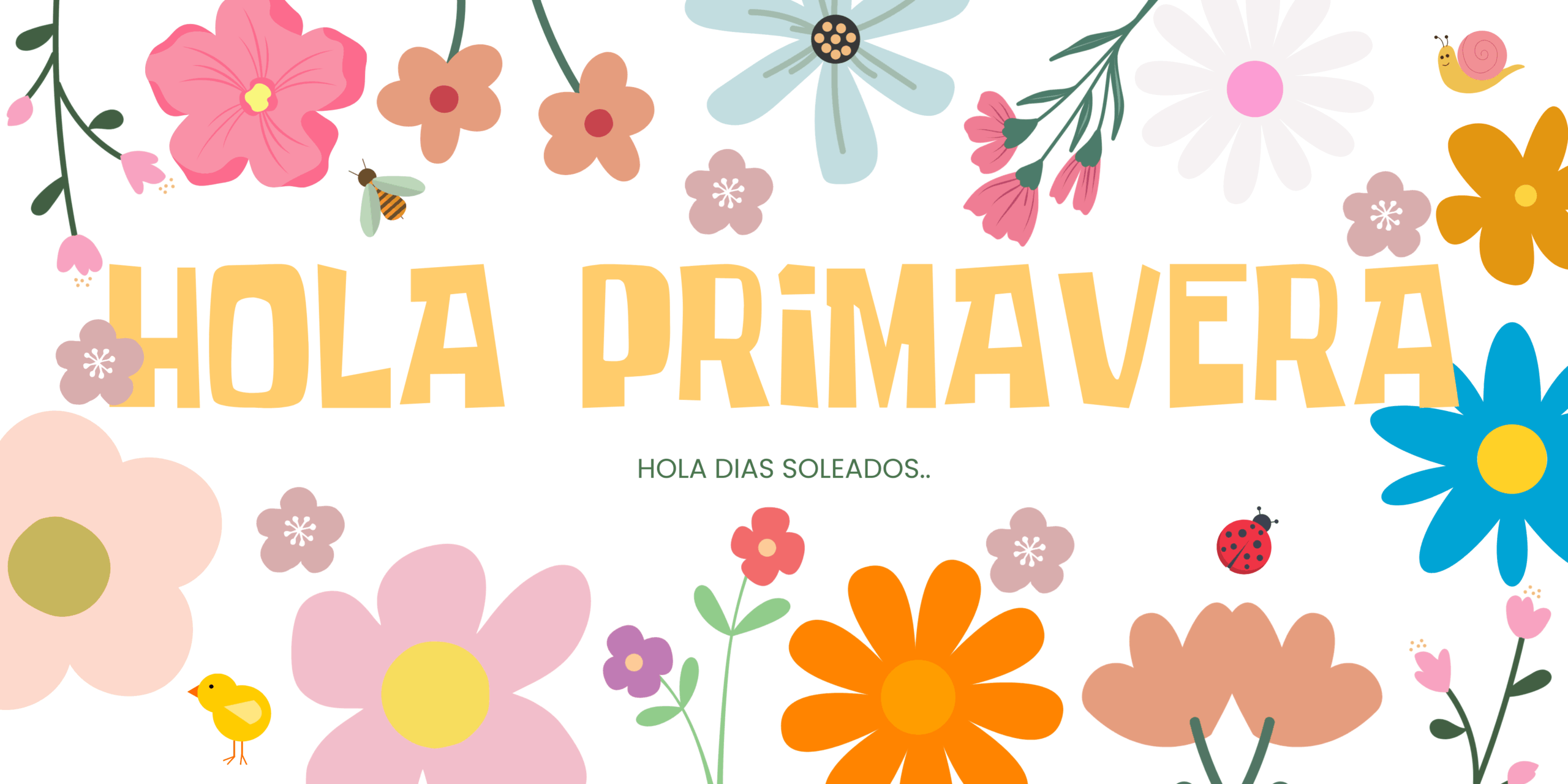 Bright Colourful Spring Picnic Banner